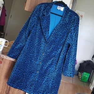 Blue leopard jacket